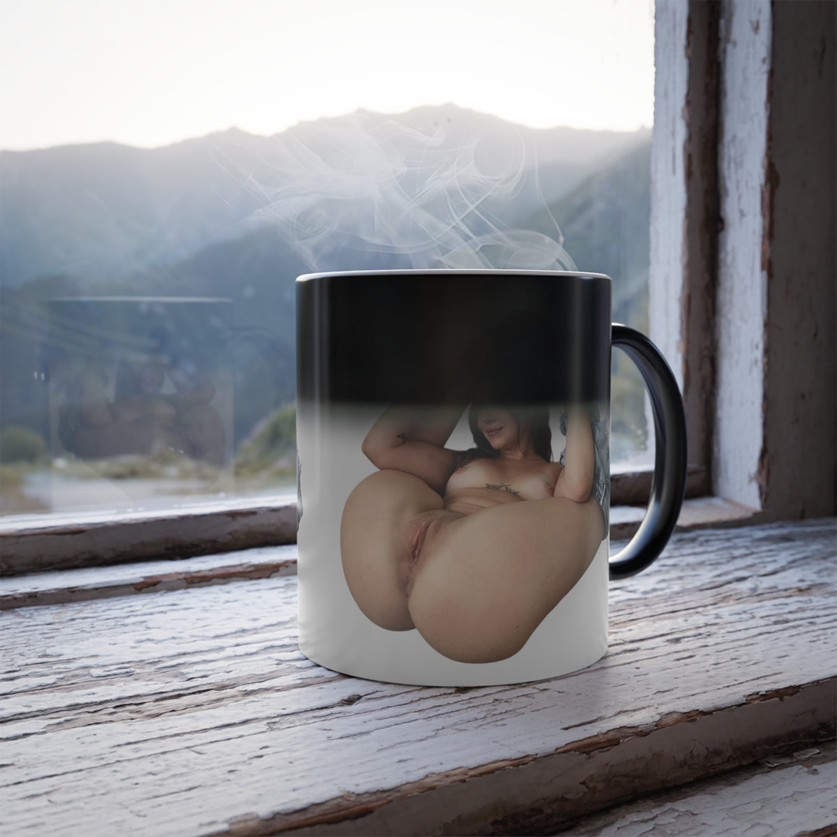 Naked Woman Coffee Mug 11oz Heat Reactive Color Changing Cup Sexy Girl Design