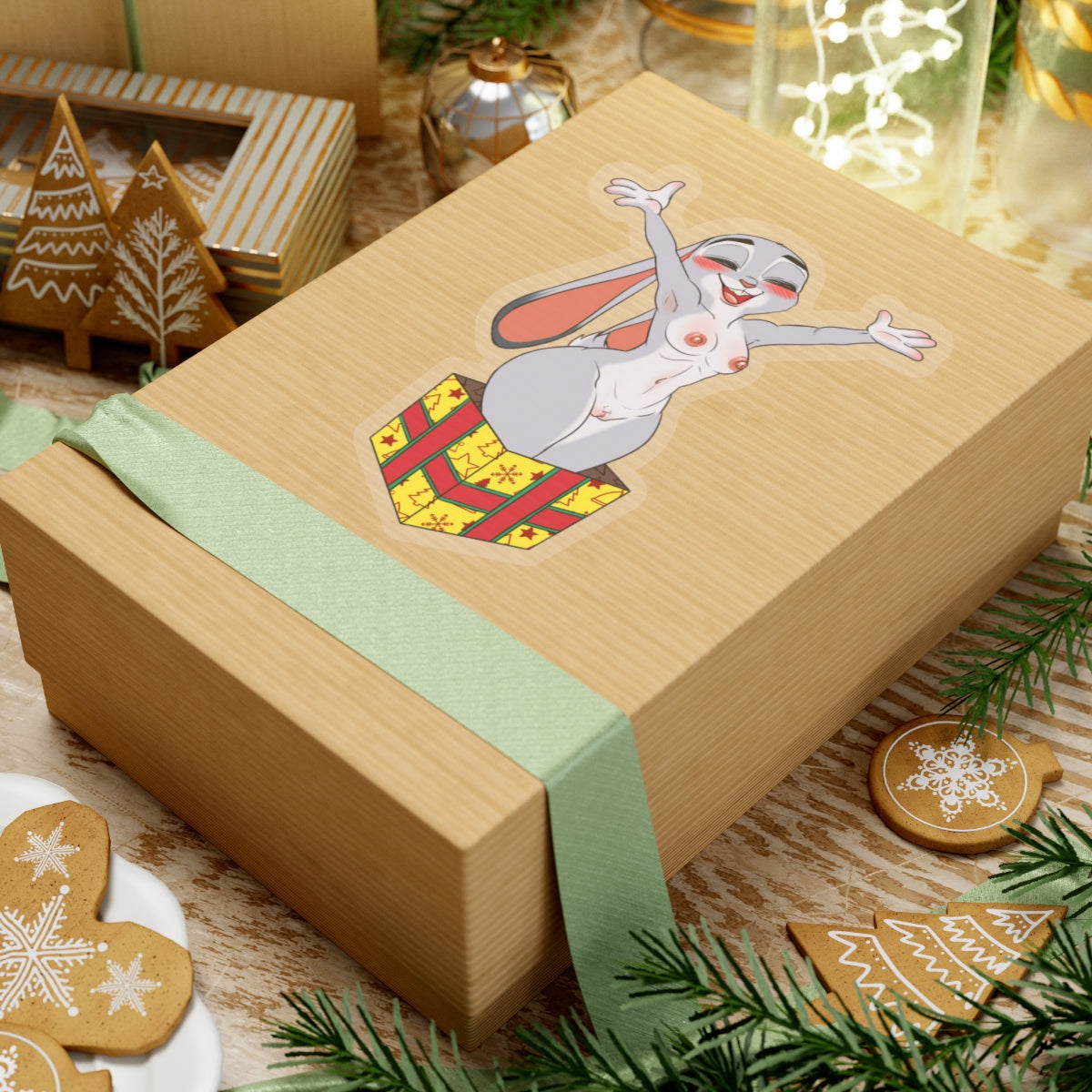 Bunny Furry Sticker Cute Rabbit Cartoon Character Adult Mature Stickers E434