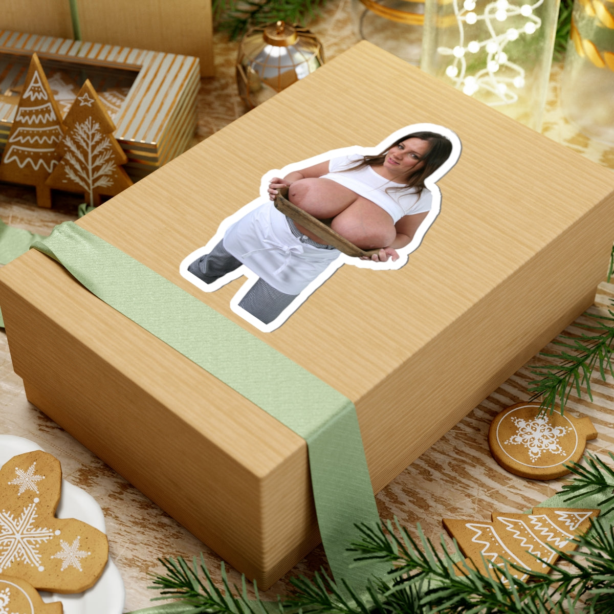 Nadine Jansen Big Tits Model Sticker Sexy Girl Pinup Stickers