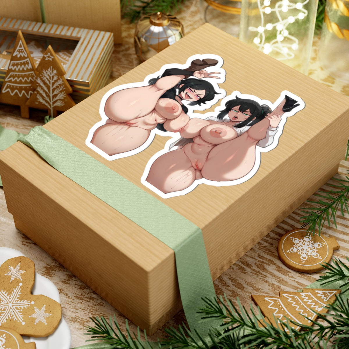 Two Cartoon Girls Sticker Hentai Stickers