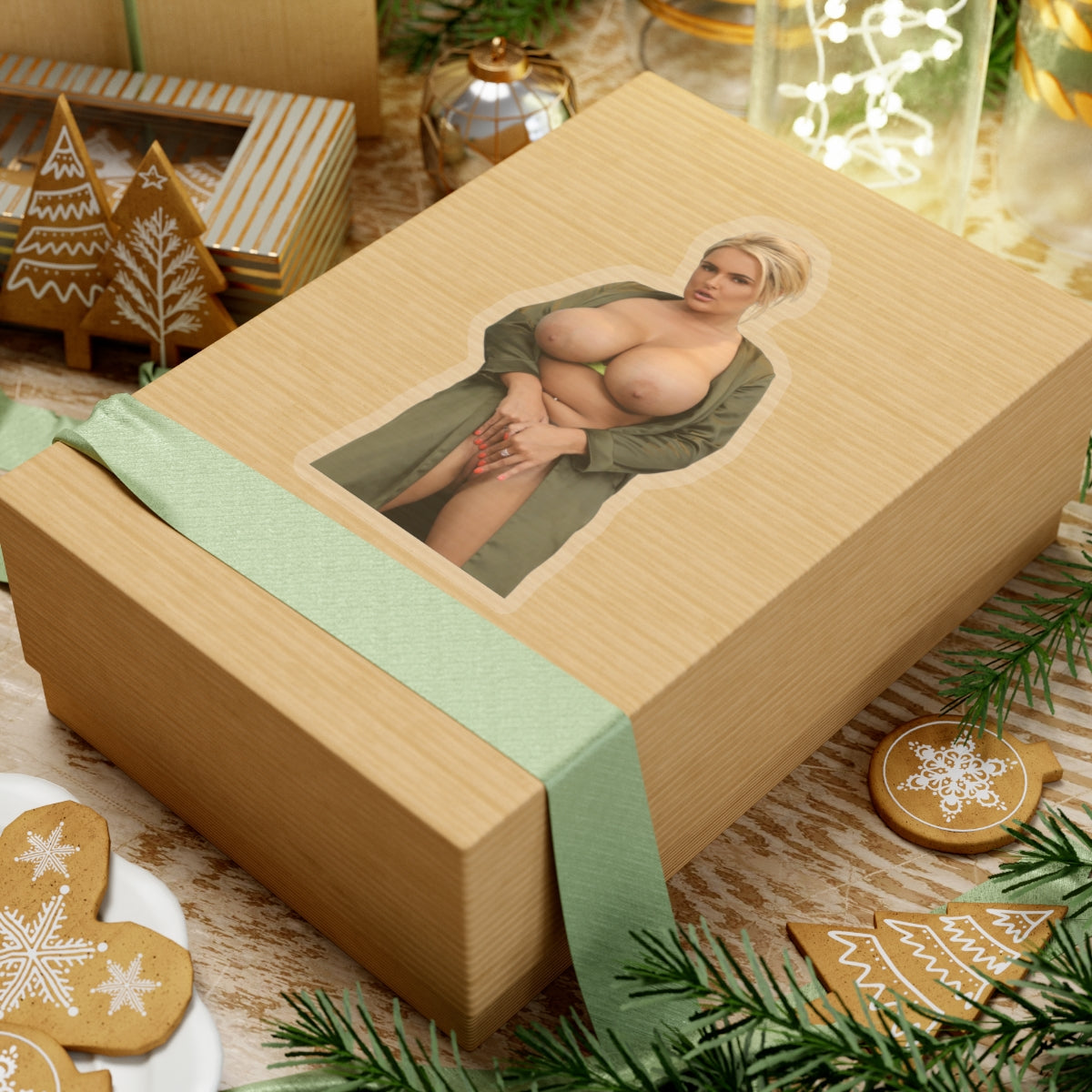 Big Tits Blond Girl Sticker Stickers For Him