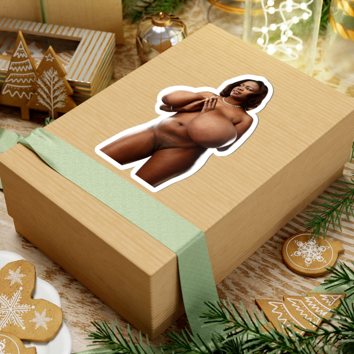 Sexy Ebony Big Tits Girl Sticker Black Women Stickers