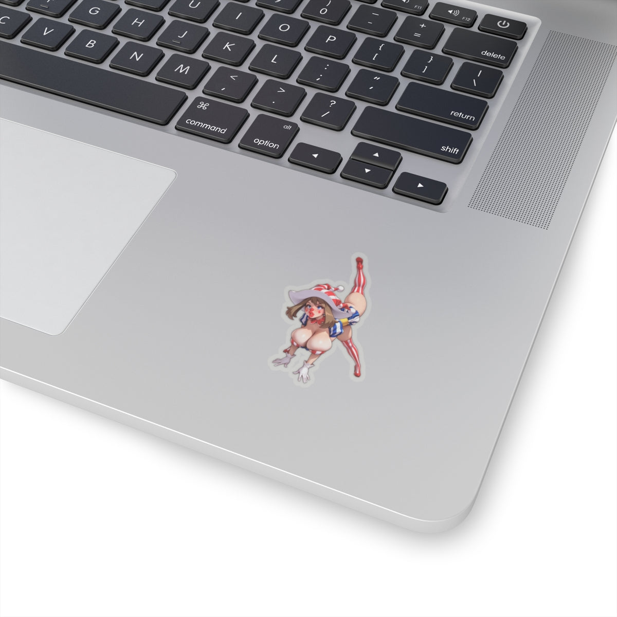 Clown Anime Girl Sticker – Hentaii Uncensored Stickers – Funny Cartoon Vinyl Decals – 4 Sizes White or Transparent E1362