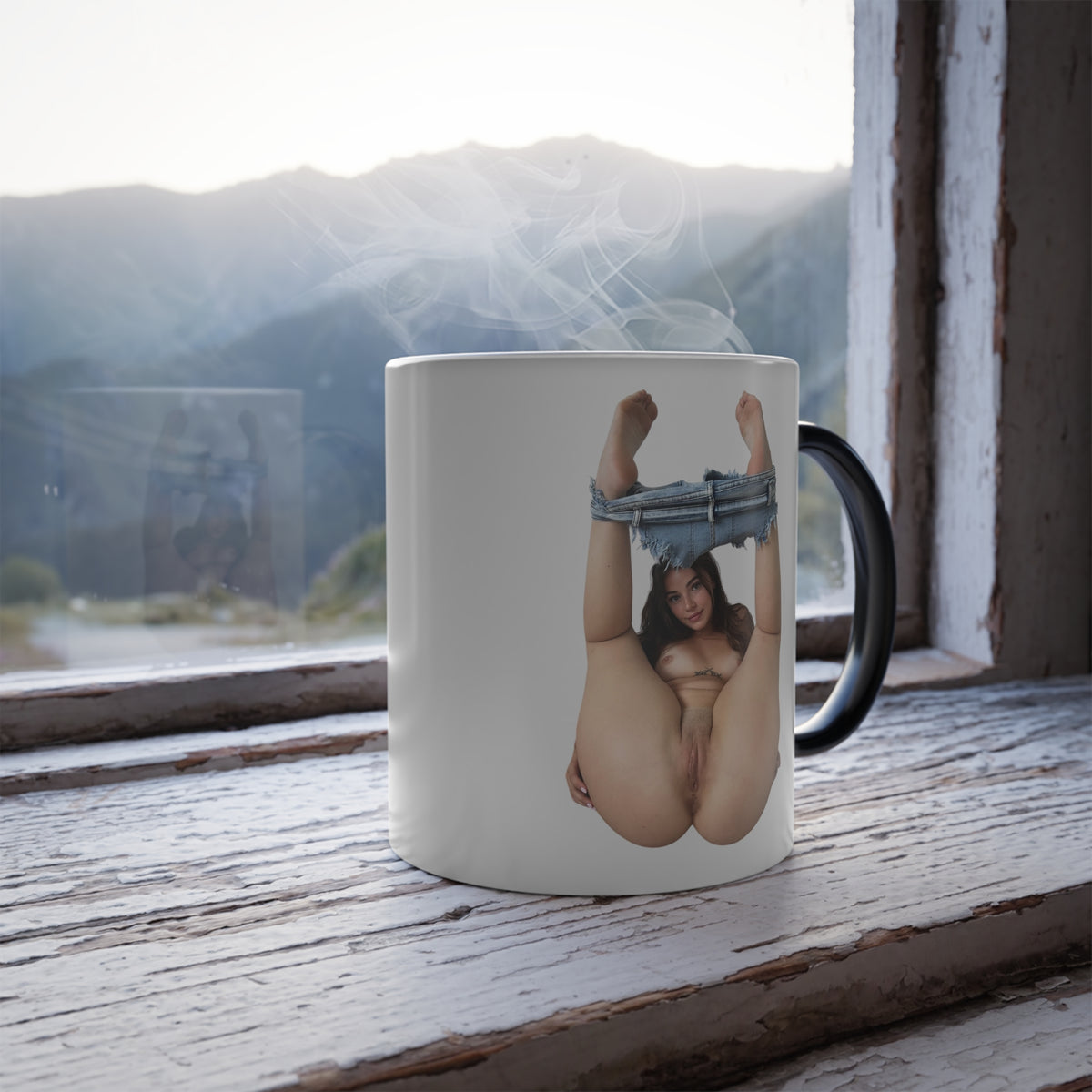 Nude Woman Coffee Mug 11oz Color Changing Cup Sexy Girls Pinup Design Uncensored Mugs