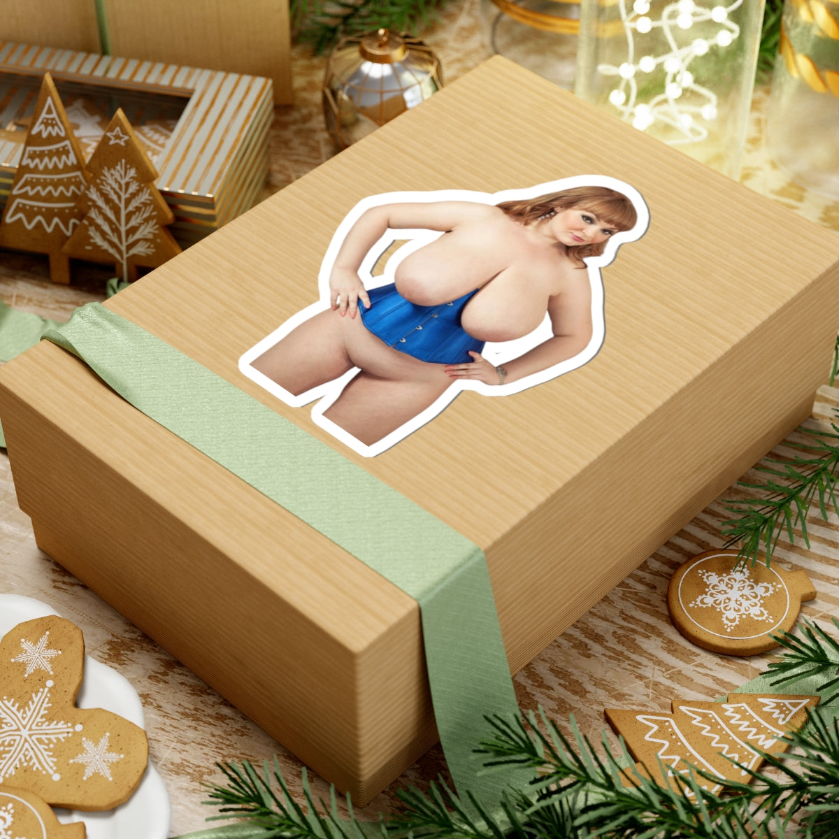 Big Boobs Thicc Curvy Naked Girl Stickers
