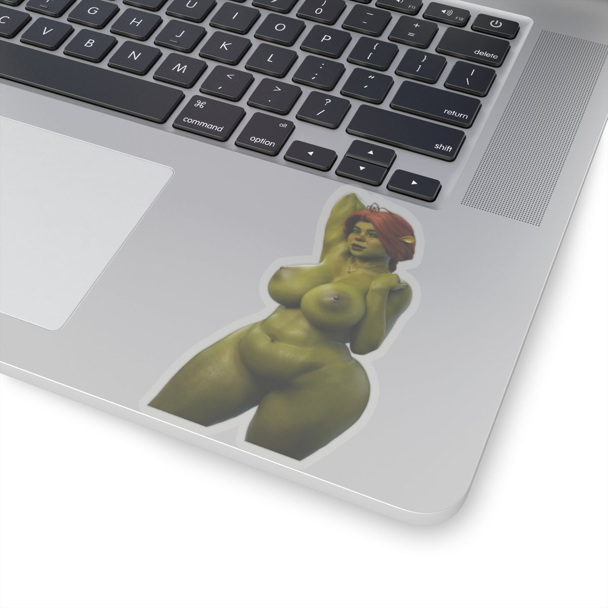 Ogre Sticker Green Girl Orge Princess Naked Animated Female Cute Sexy Cartoon Character A.I.Generated AI Art AI Generated Art E458