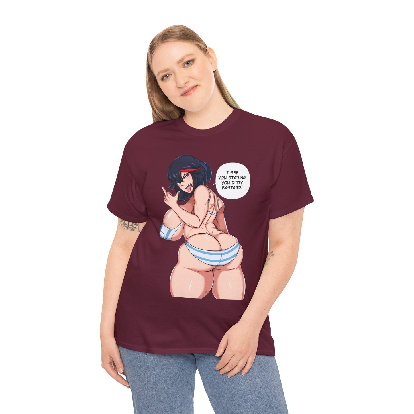 Sexy Anime Girl t-shirt Anime t-shirts Manga t-shirts Meme Tshirt Ass T-shirts Cartoon Shirt Lewd Anime T-shirts Black Tshirt Sizes From M to 5XL