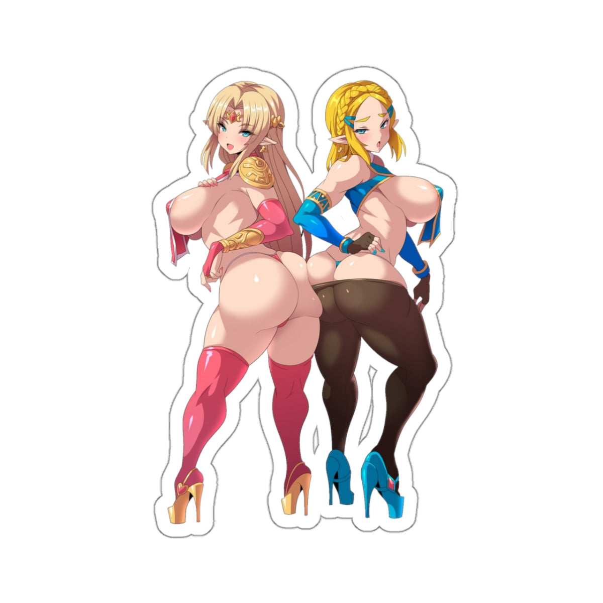 Two Anime Girls Sticker Adult Art Sexy Women Mature Cartoon Ecchi Manga Anime Stickers,E72