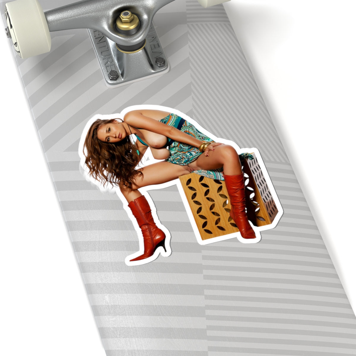 Retro Naked Woman Sticker Vintage Sexy Pinup Decal