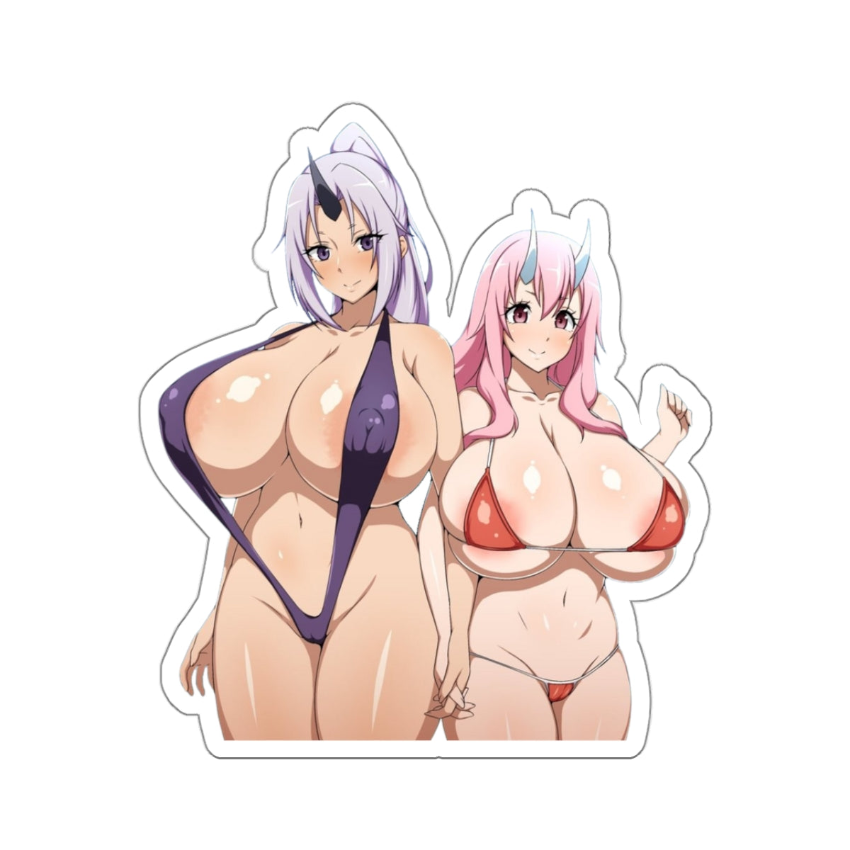 Shion Shuna Sticker Sexy Anime Girls Hot Manga Girl Kawaii Waifu Anime Sticker Manga Sticker Transparent Vinyl Stickers,E71