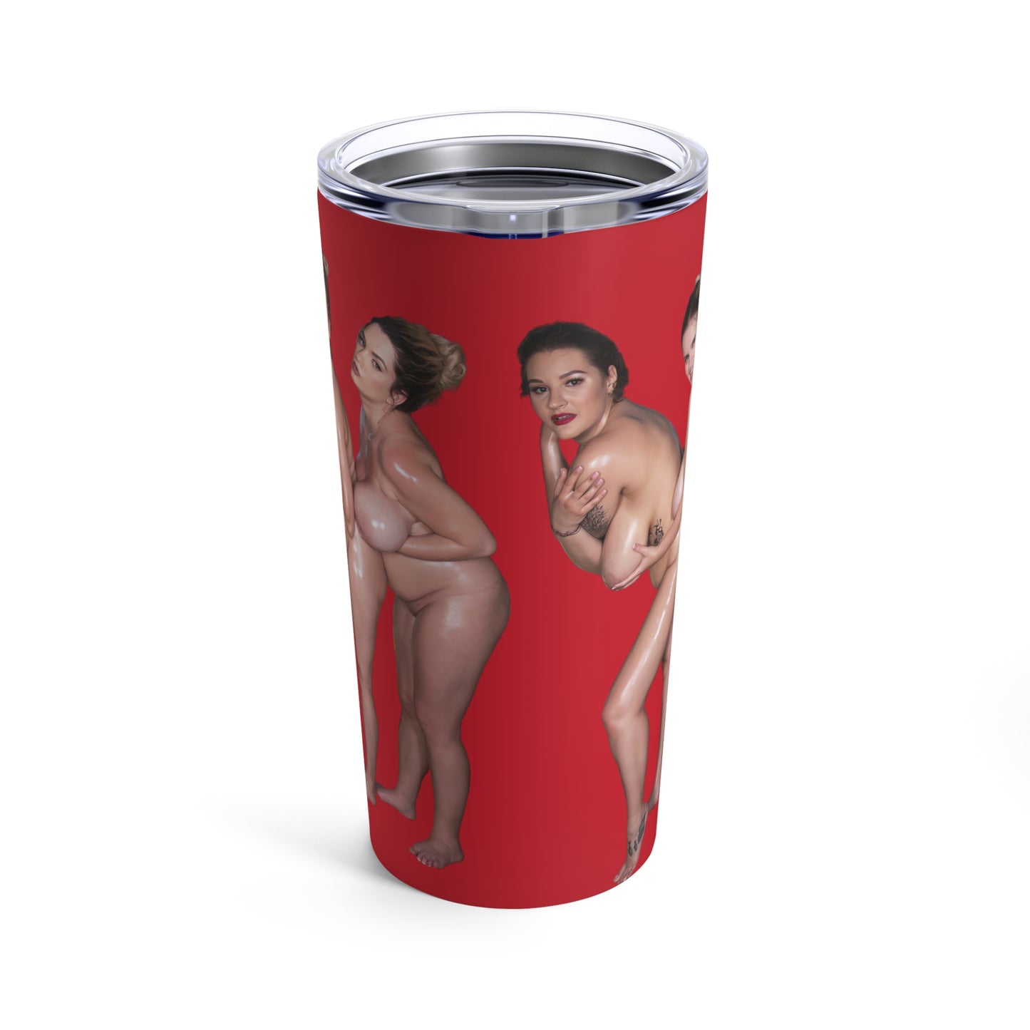 Naked Girls Tumbler Nude Women Coffee Cup Uncensored Pinup Tumbler for Cold Hot Drinks 20oz Travel Mug Stainless Steel T2 (20oz,red)