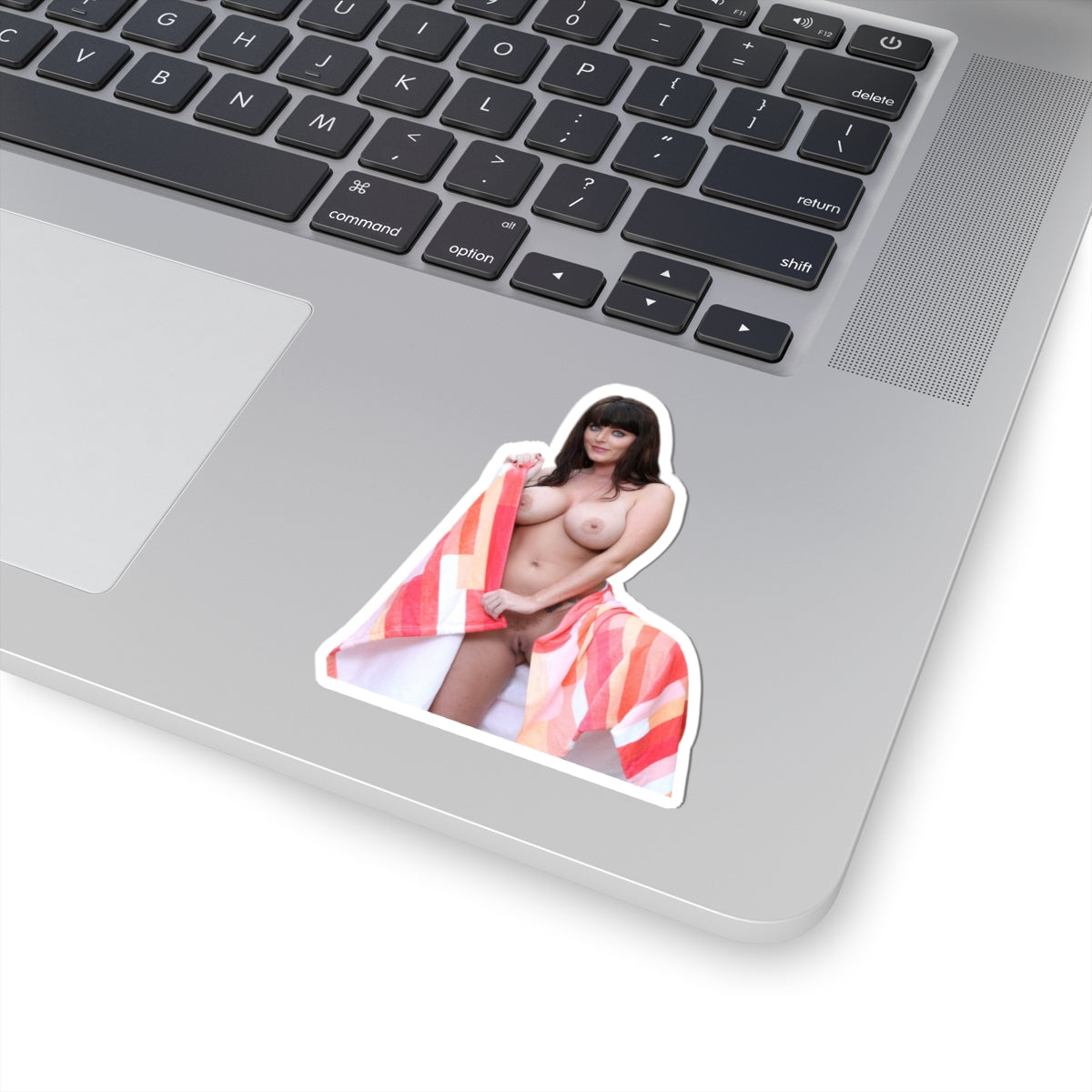 Sexy Beautiful Woman Sticker, Pretty Girl With Stunning Eyes, Towel Pinup Vinyl Decal