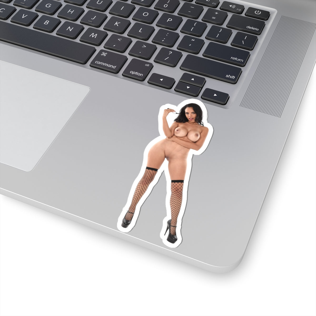 Vintage Nude Pinup Girl Sticker – Sexy Model Decal, Adult Vinyl Art, Funny Gift for Him