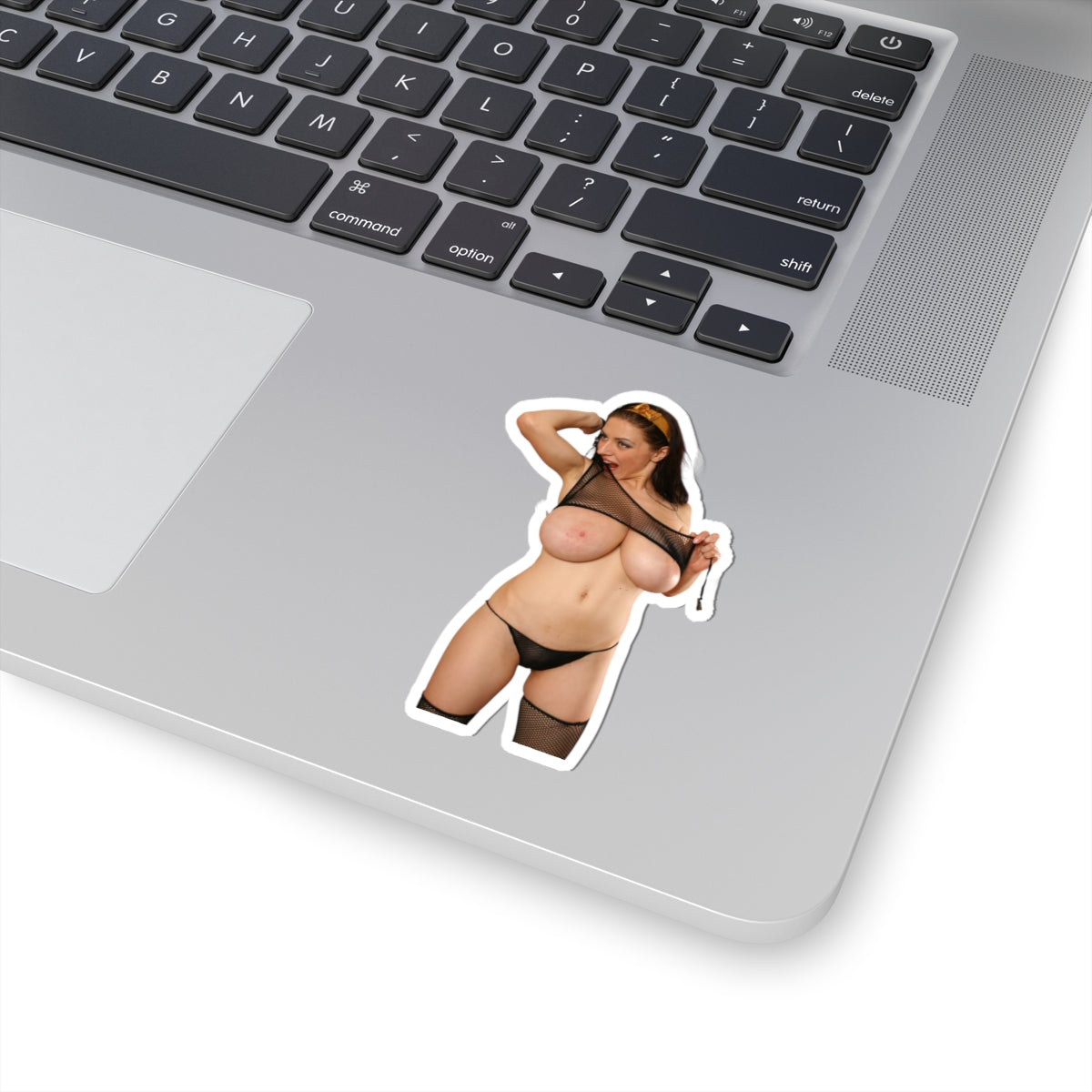 Sensual Naked Huge Tits Girl Pin-Up Style Big Chest Decorative Sticker