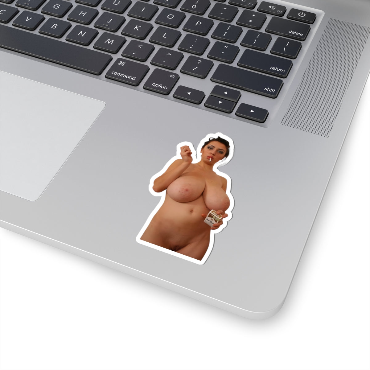 Big Boobs Girl with cigarette sticker