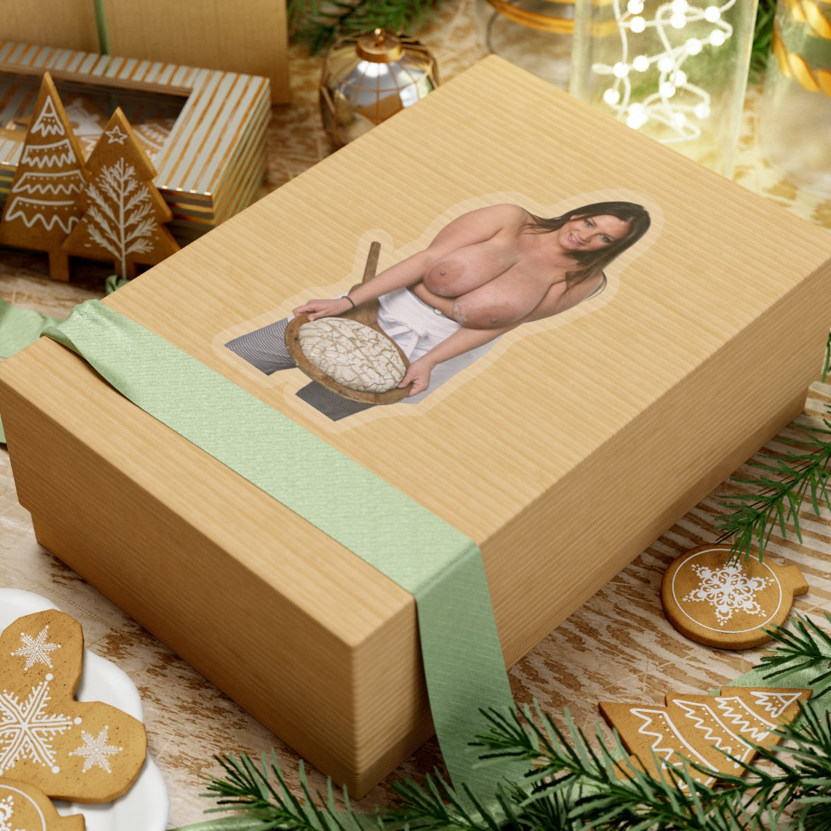 Nadine Jansen Big Tits Model Baker Sticker Sexy Girl Pinup Stickers