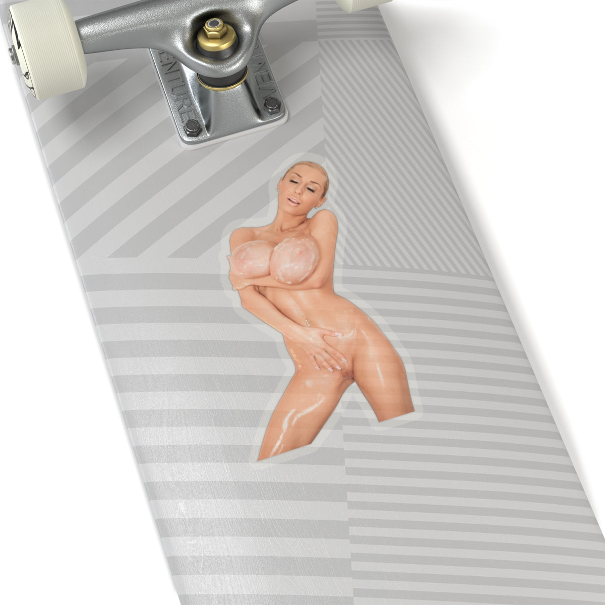 Sexy Nude Woman Bathroom Sticker Big Bust Girl Vinyl Decal