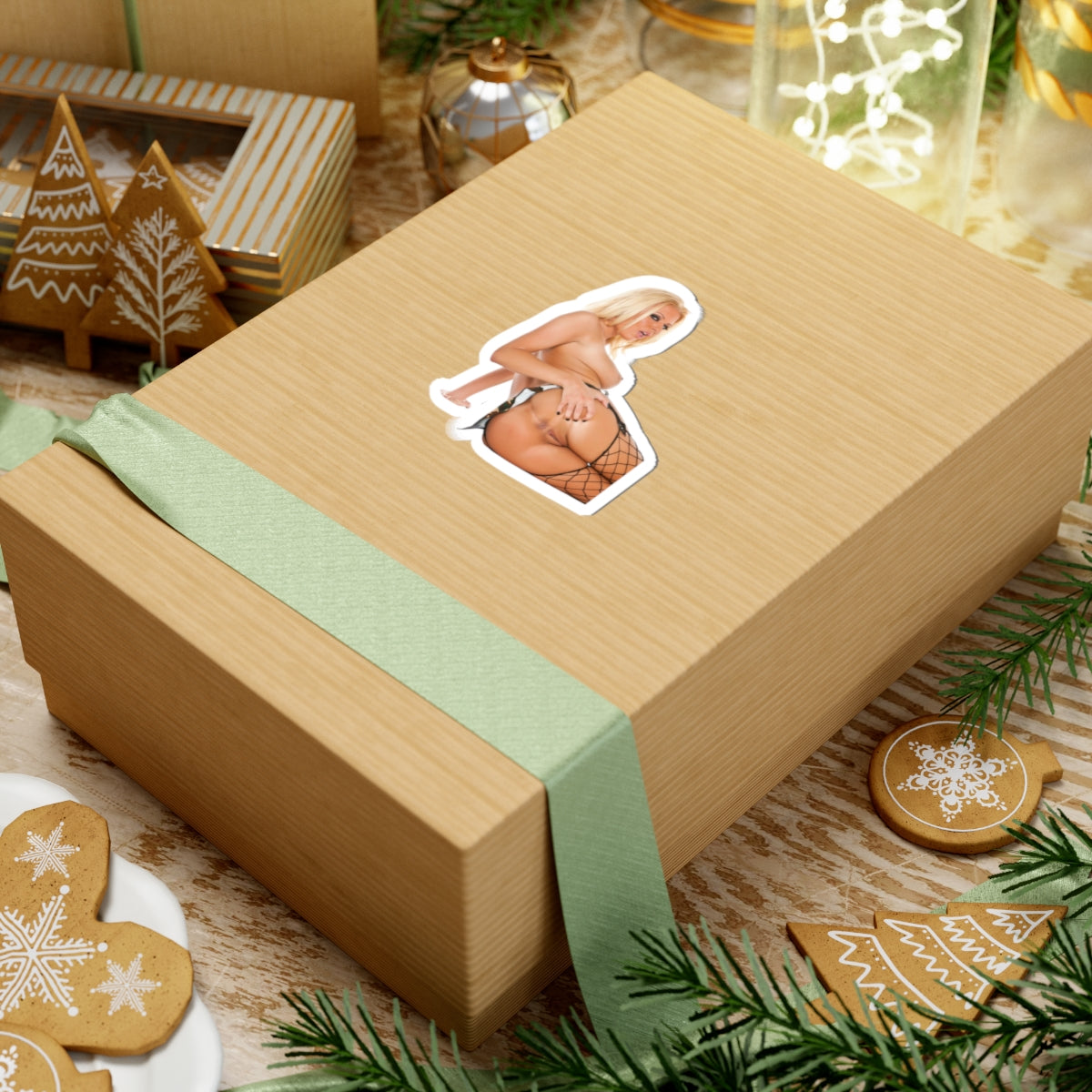 Sexy Blond Girl Erotic Sticker