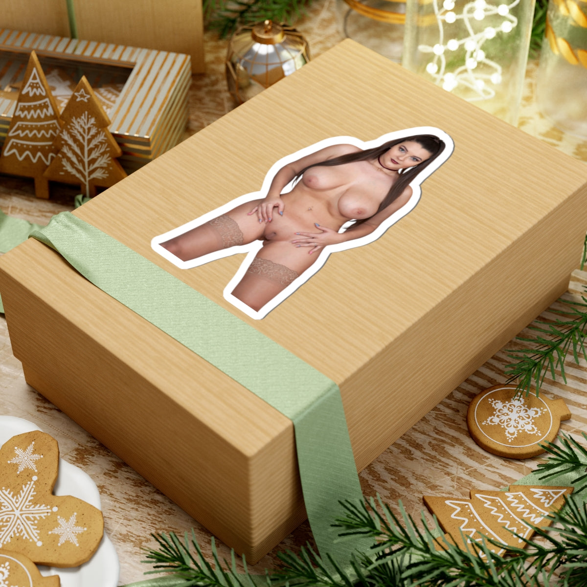 Hot Naked Woman Adult Sticker – Big Bust Beauty