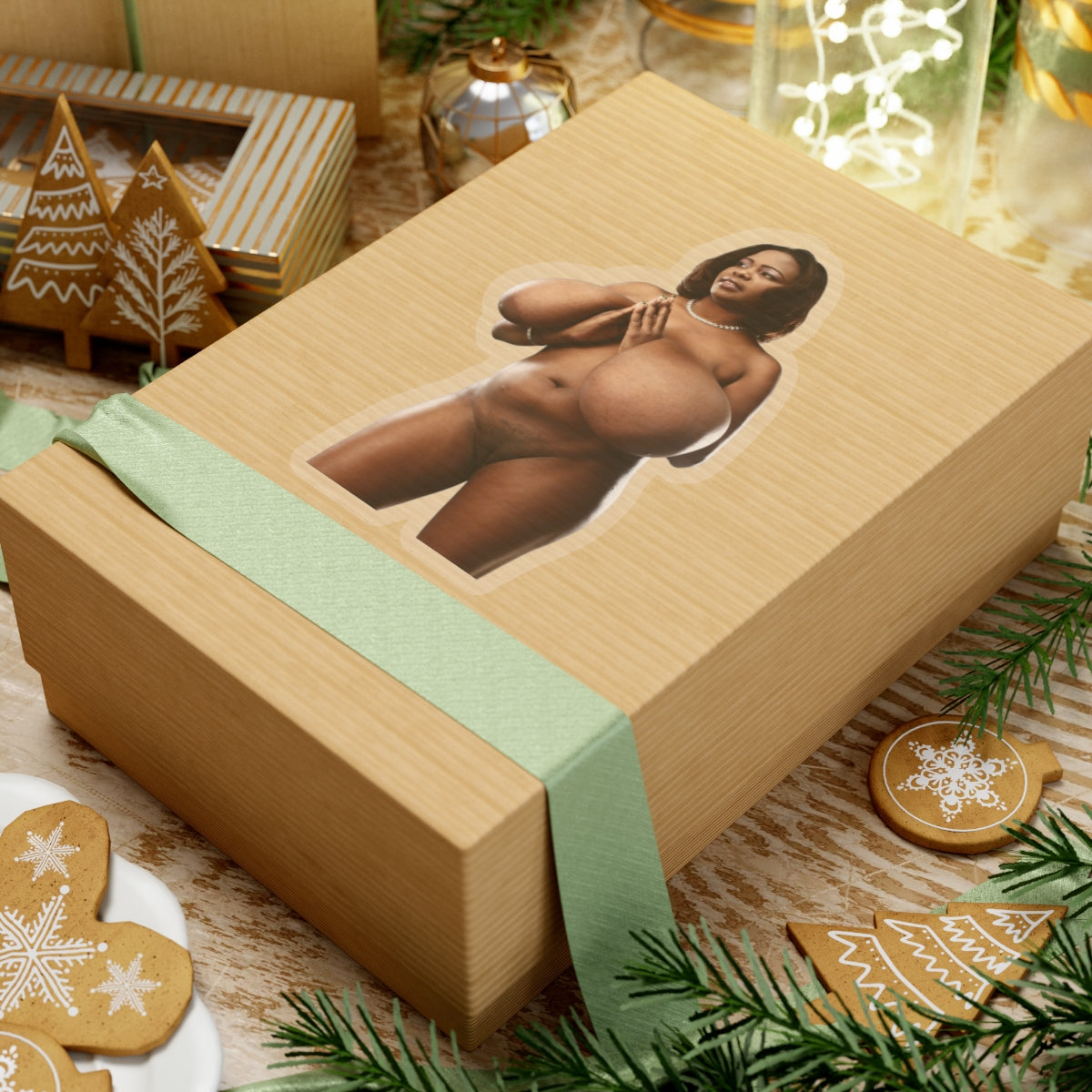 Sexy Ebony Big Tits Girl Sticker Black Women Stickers