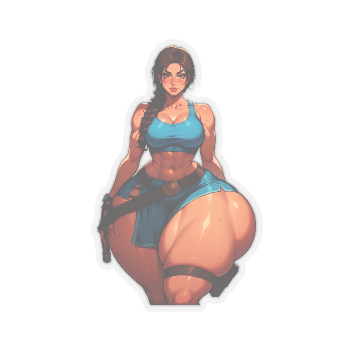 Popular Video Game Girl Sticker Explorer Adventurer Sexy Women Stickers Female Character E977