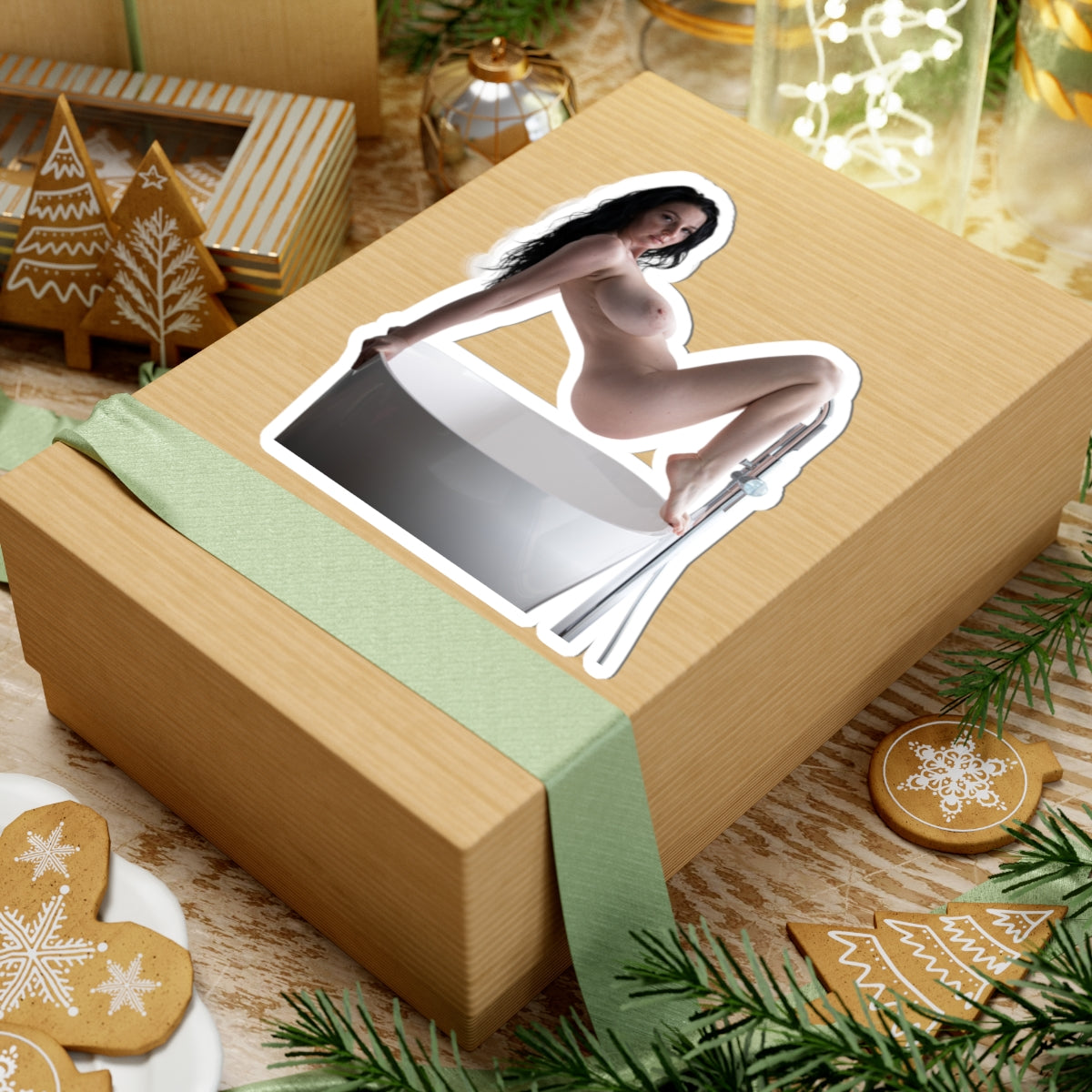 Big Tits Laurine Model Stickers Sexy Girl Sticker