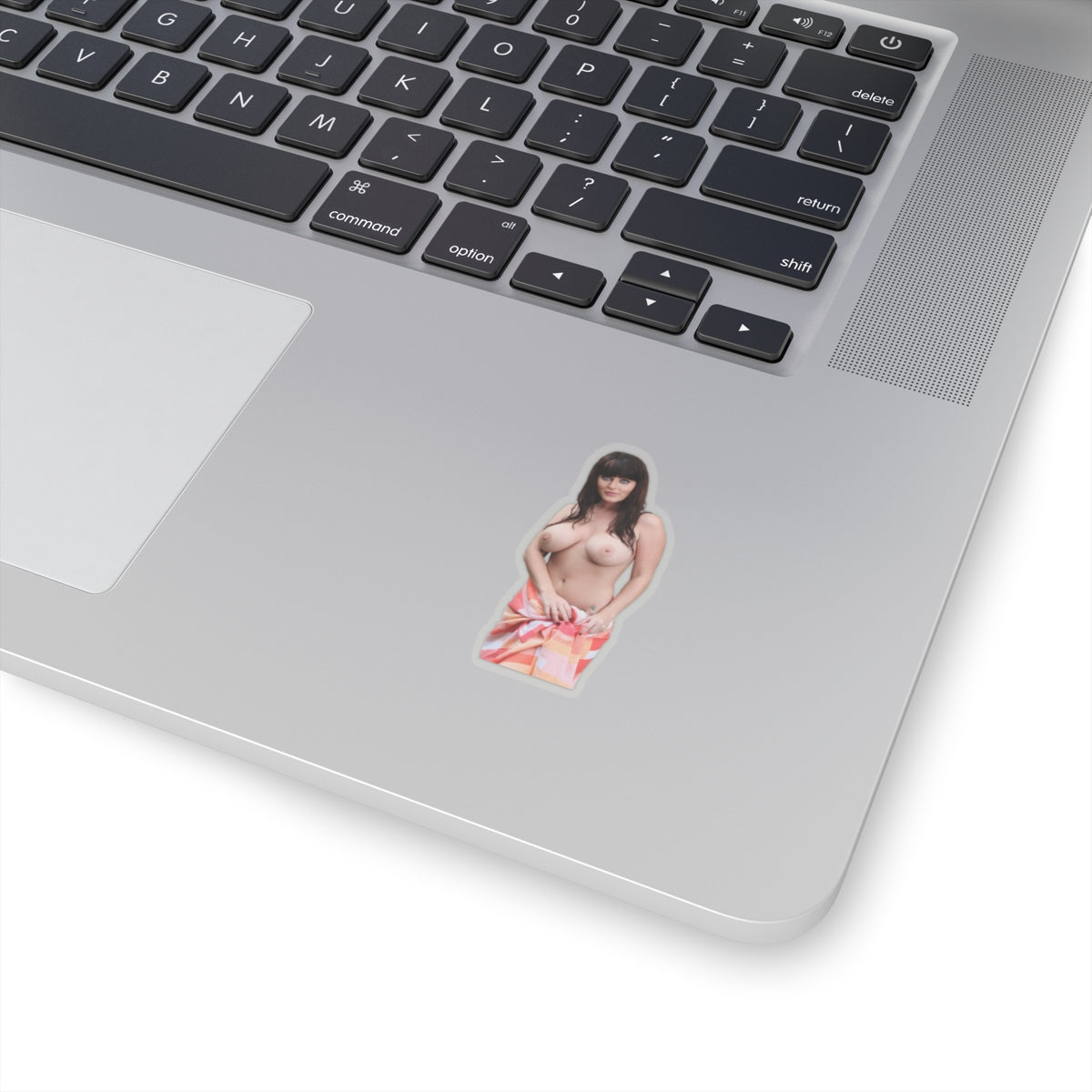 Sexy Woman With Beautiful Eyes Sticker, Gorgeous Girl in Towel Decal, Pinup Style Female Sticker