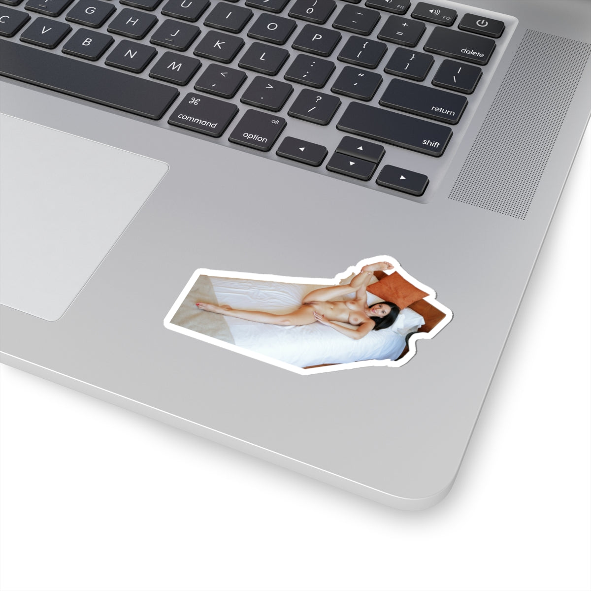 Sexy Girl on the Bed Sticker