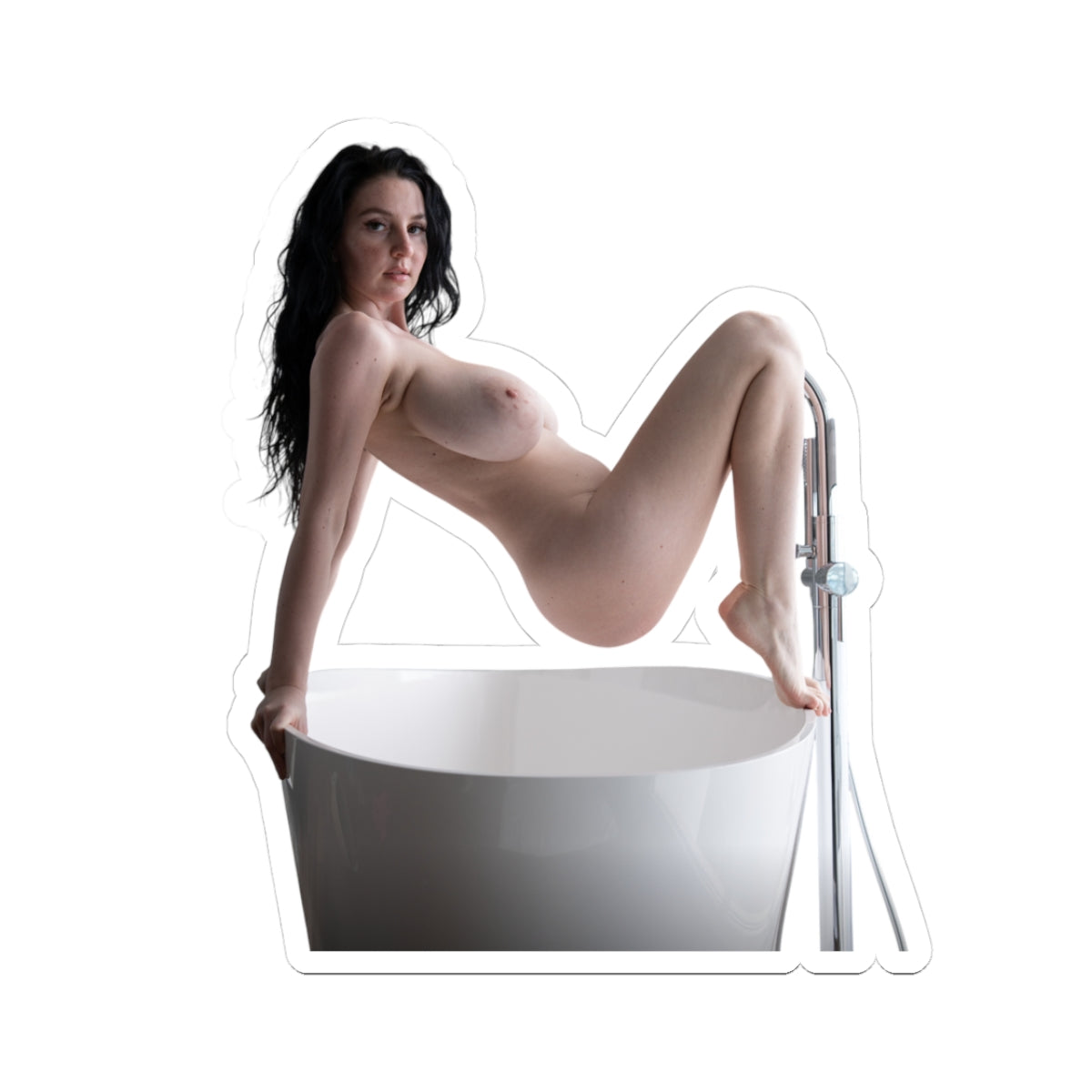 Big Tits Laurine Model Stickers Sexy Girl Sticker
