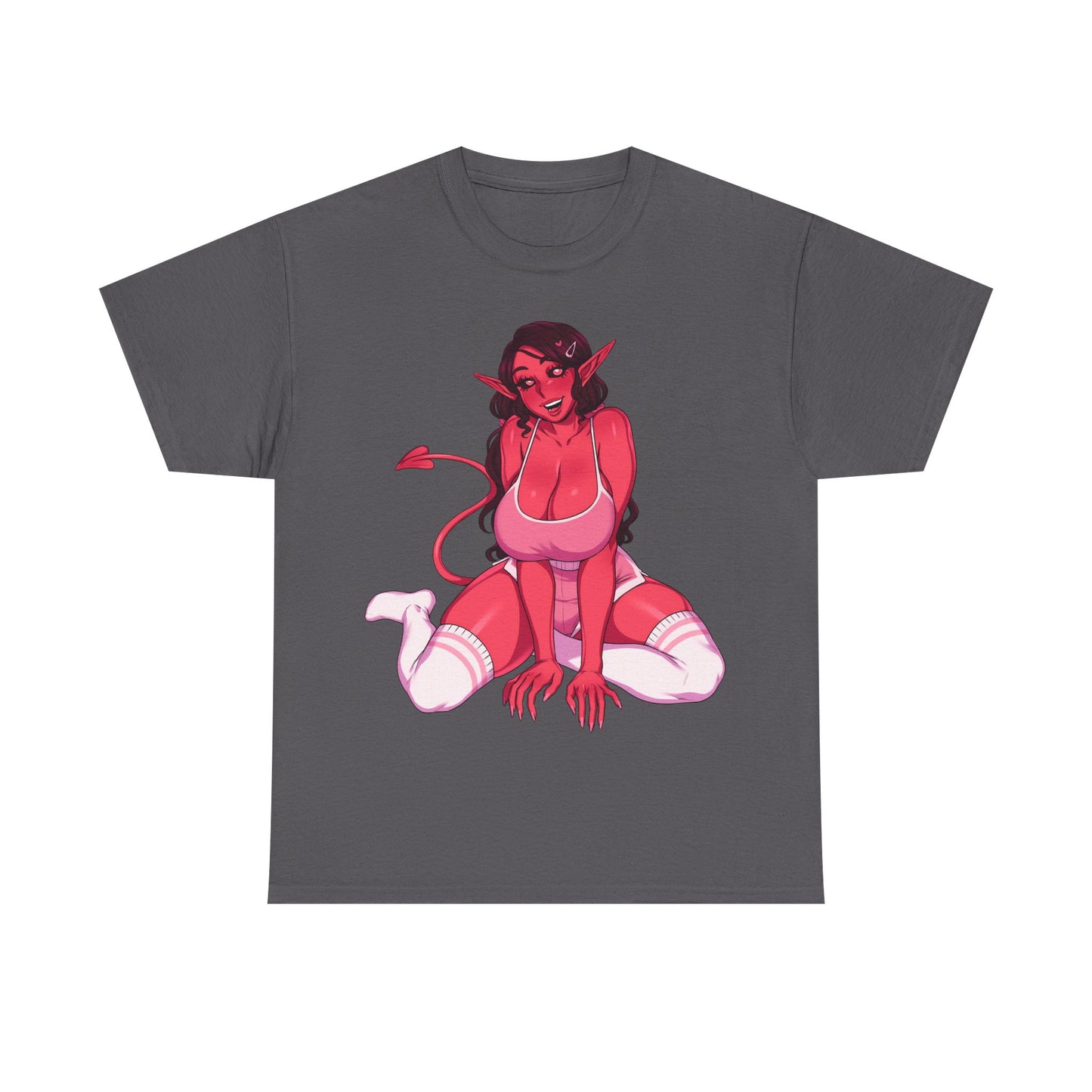 Anime Succubus Pink Demon Girl T-shirt – Hentaii Lewd Ecchi Shirt for Men and Women TS56