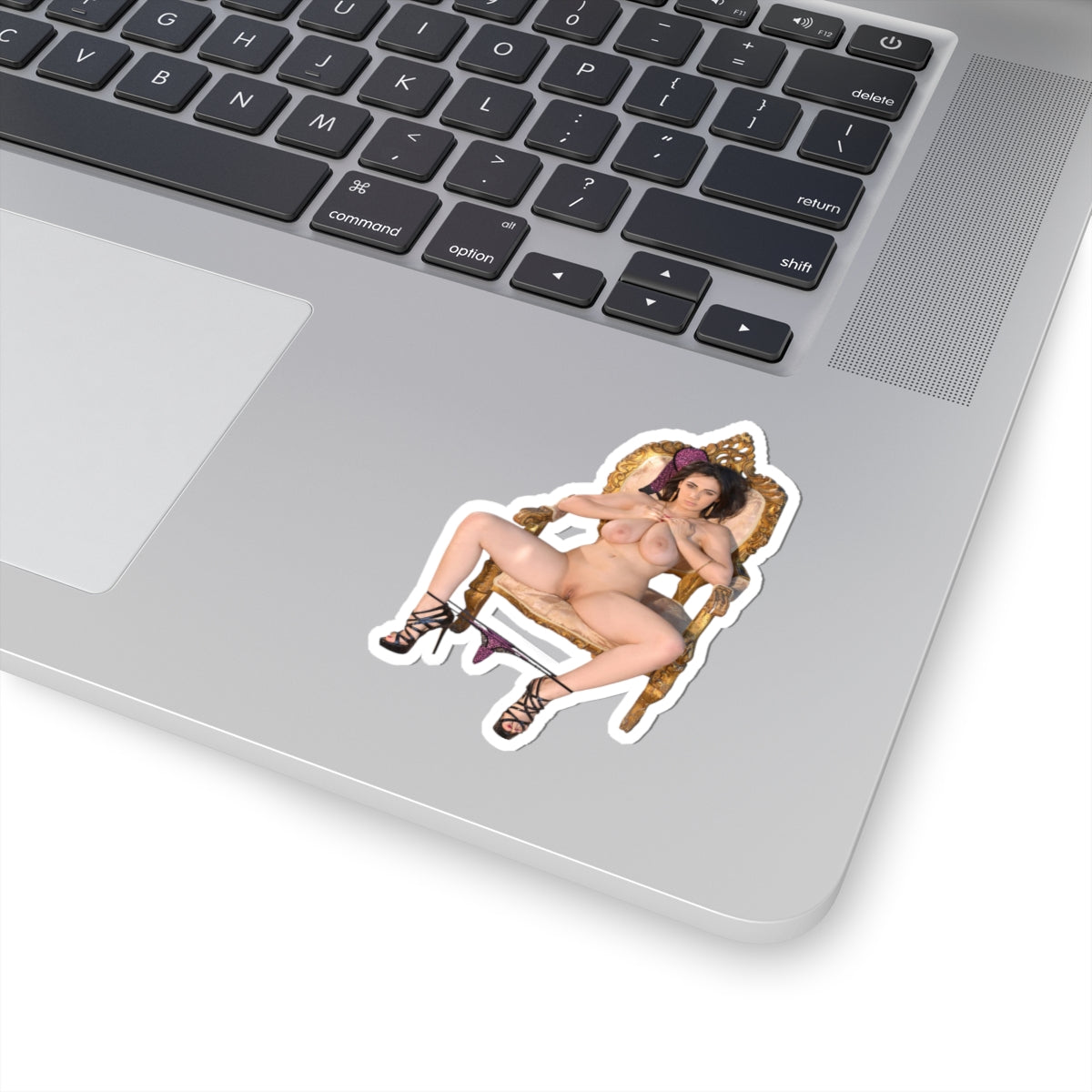 Naked Girl on the Chair Sticker