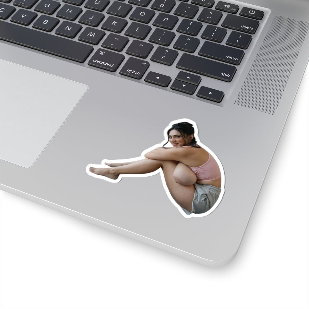 busty yoga girl stickers