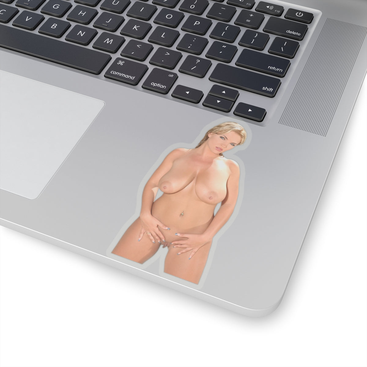 Big Boobs Nude Girl Sticker White or Transparent
