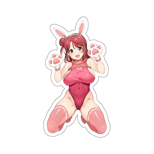 Cute Anime Girl Kawaii Manga Stickers Cartoon Sticker Bunny Girl Pink Funny Vinyl Stickers Rabbit Women E529