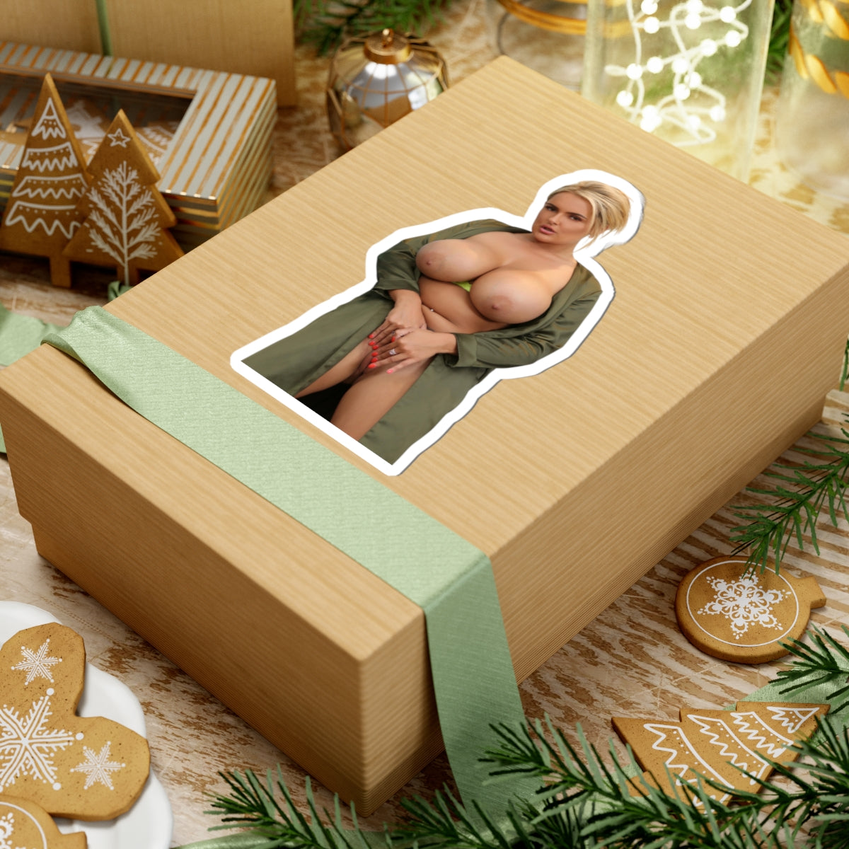 Big Tits Blond Girl Sticker Stickers For Him