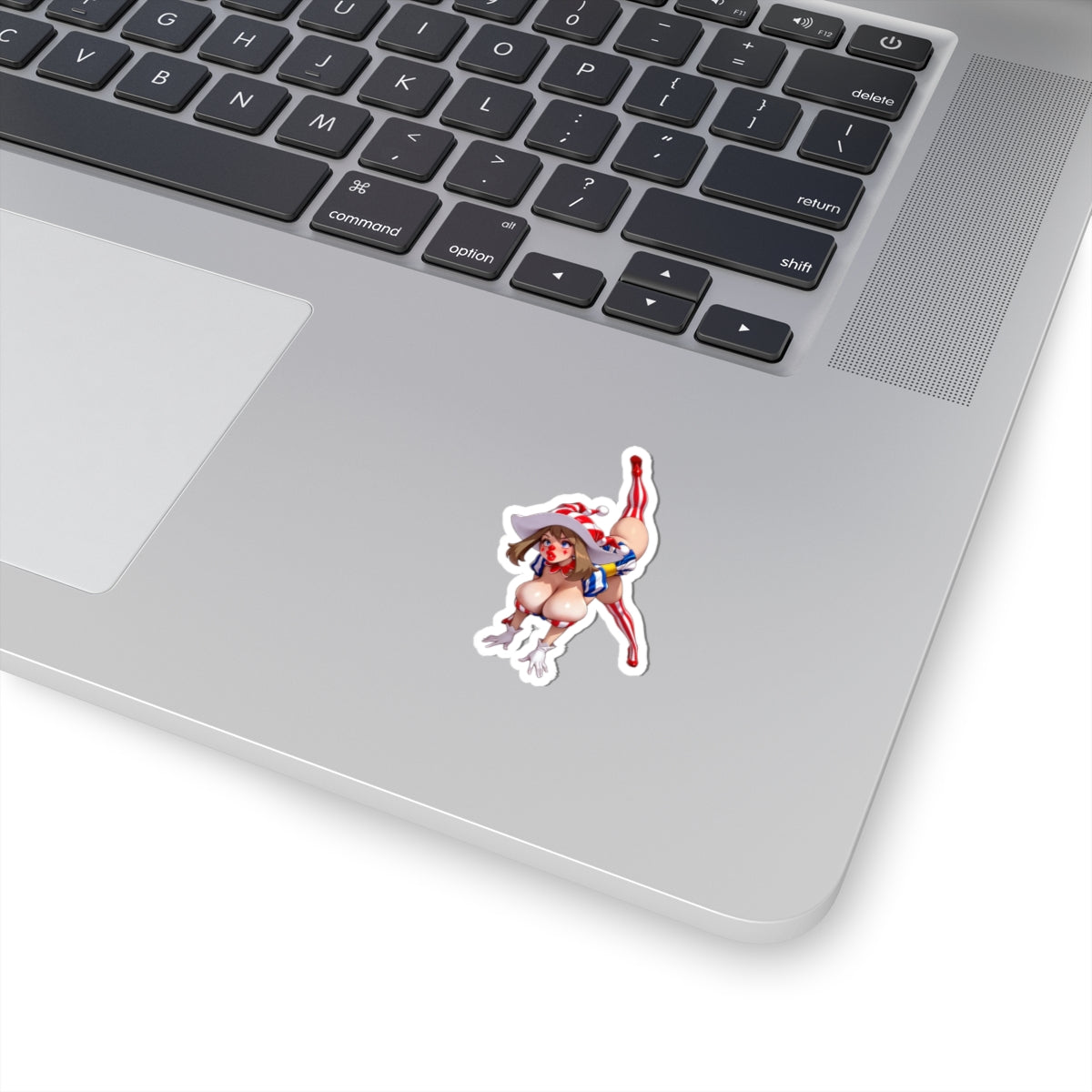 Clown Anime Girl Sticker – Hentaii Uncensored Stickers – Funny Cartoon Vinyl Decals – 4 Sizes White or Transparent E1362