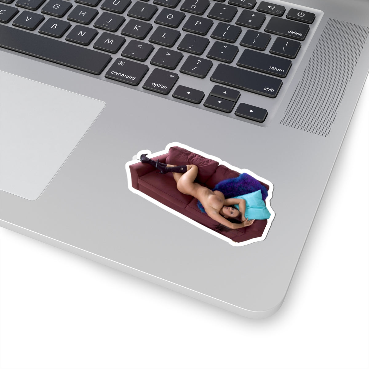 Naked Sexy Girl on the Bed Sticker