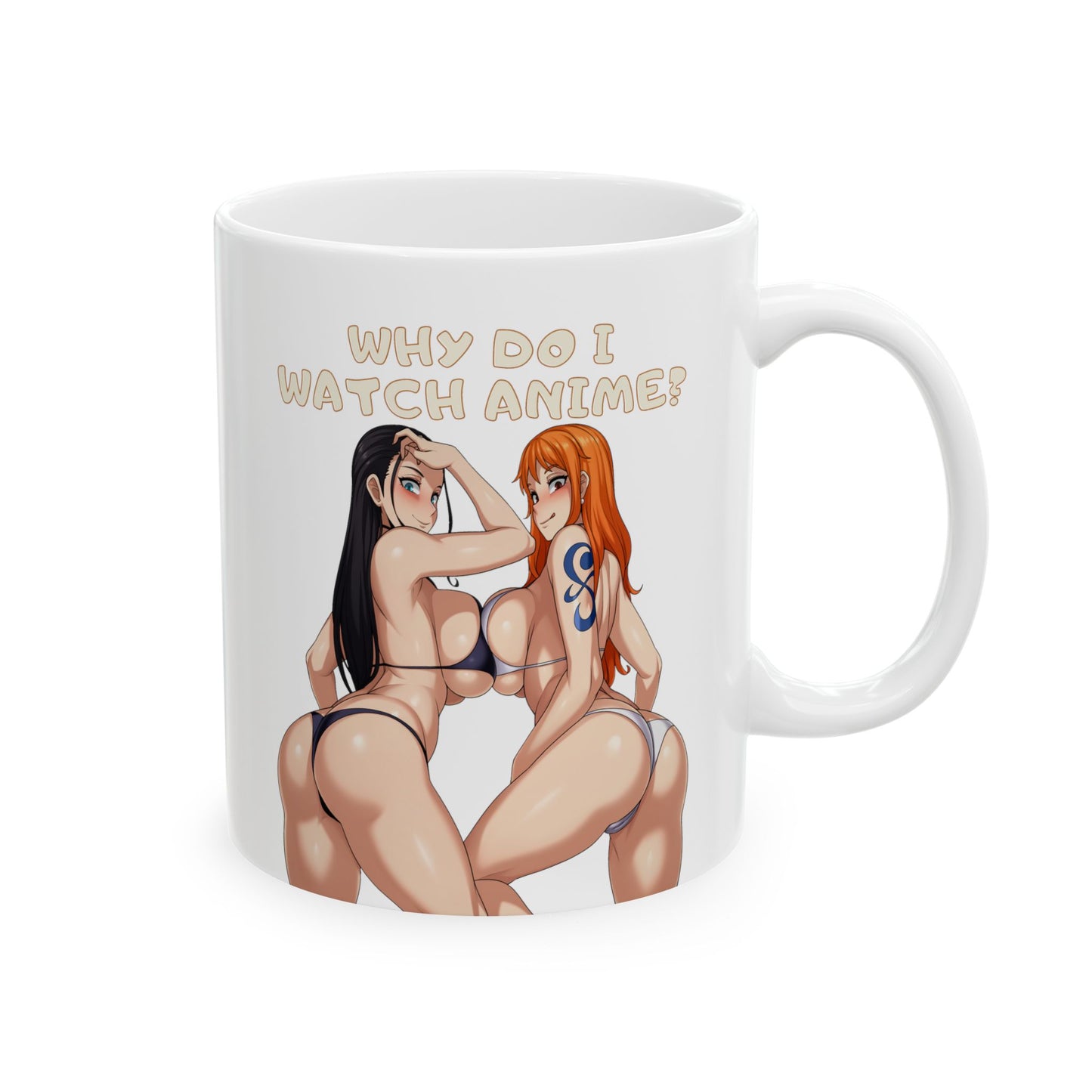 Why do i watch anime? Anime Mug Lewd Anime Mugs Coffee Cup Ecchi Pinup Girls 11oz 15oz White or Black Mugs M30A