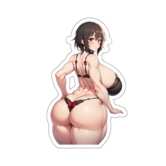 Kawaii Anime Girl Sticker Hot Sexy Thicc Women Lewd Ecchi Stickers White or Transparent Large Stickers E417