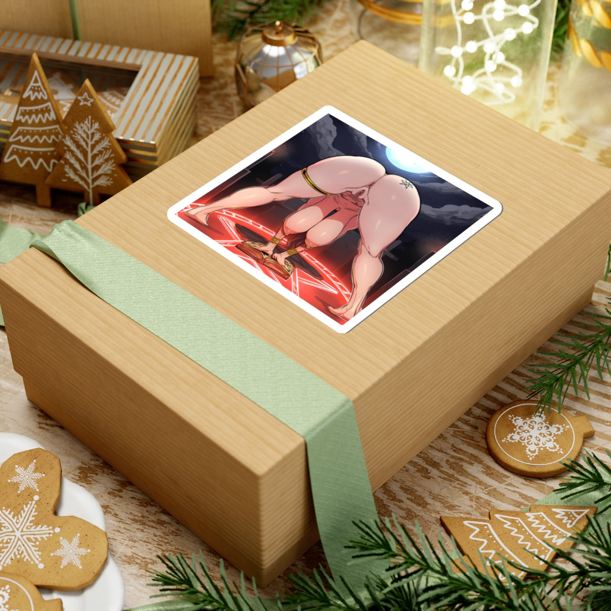 Anime Demon Girl Sticker,Sexy, Big, Tits,Naked, Girl,Hentai, Uncensored Stickers,