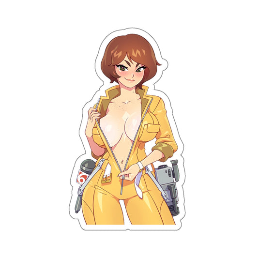 E44 April Sexy Cartoon Girl Sticker Funny Sticker Cute Anime Waifu Lewd Ecchi Manga Art Laptop Stickers