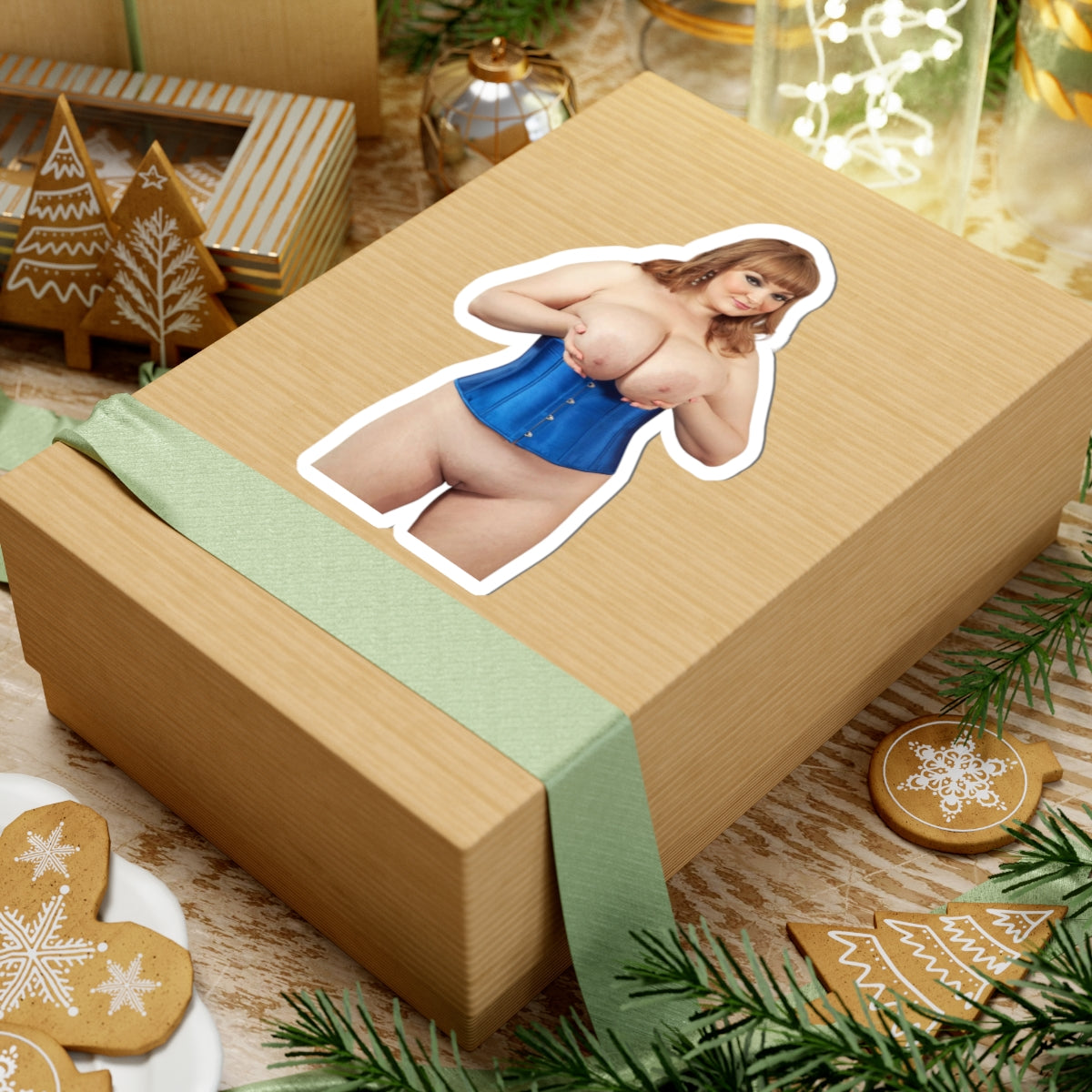 Big Boobs Thicc Curvy Naked Girl Adult Stickers