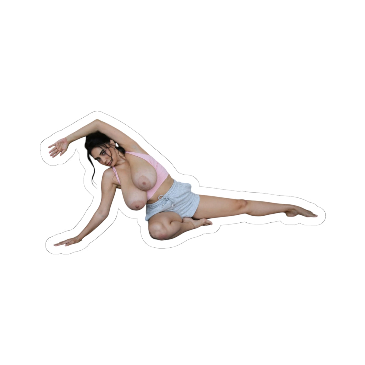 sexy yoga girl stickers