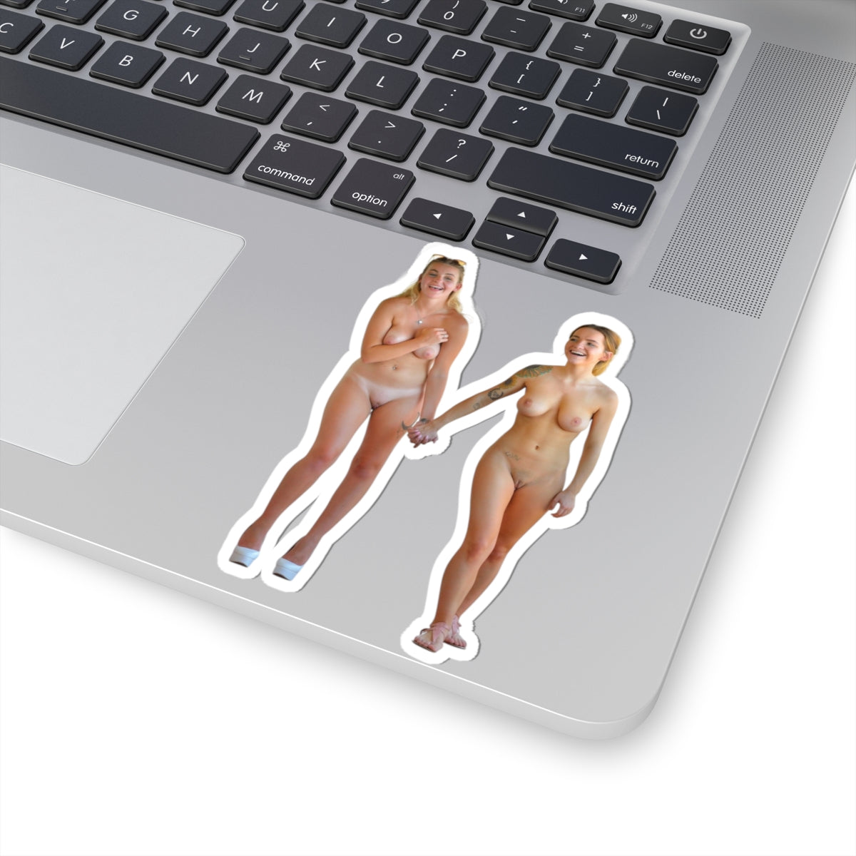 Two Naked Sexy Girls Sticker