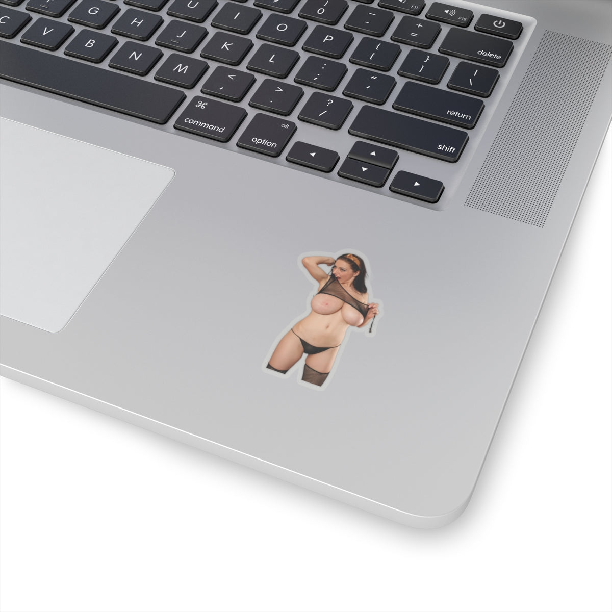 Sensual Naked Huge Tits Girl Pin-Up Style Big Chest Decorative Sticker