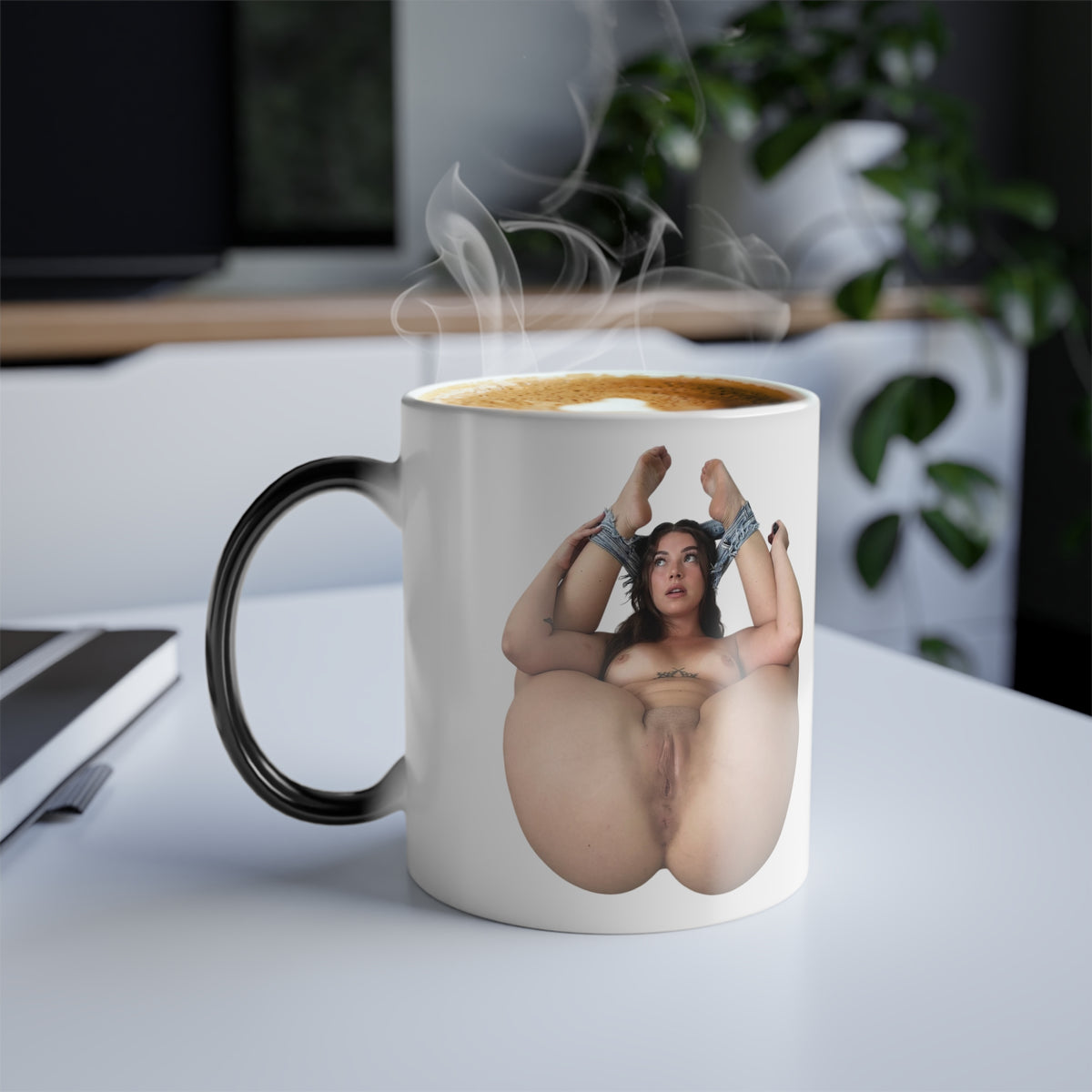 Nude Girl Coffee Cup 11oz Color Changing Mug Sexy Pinup Woman Uncensored Design