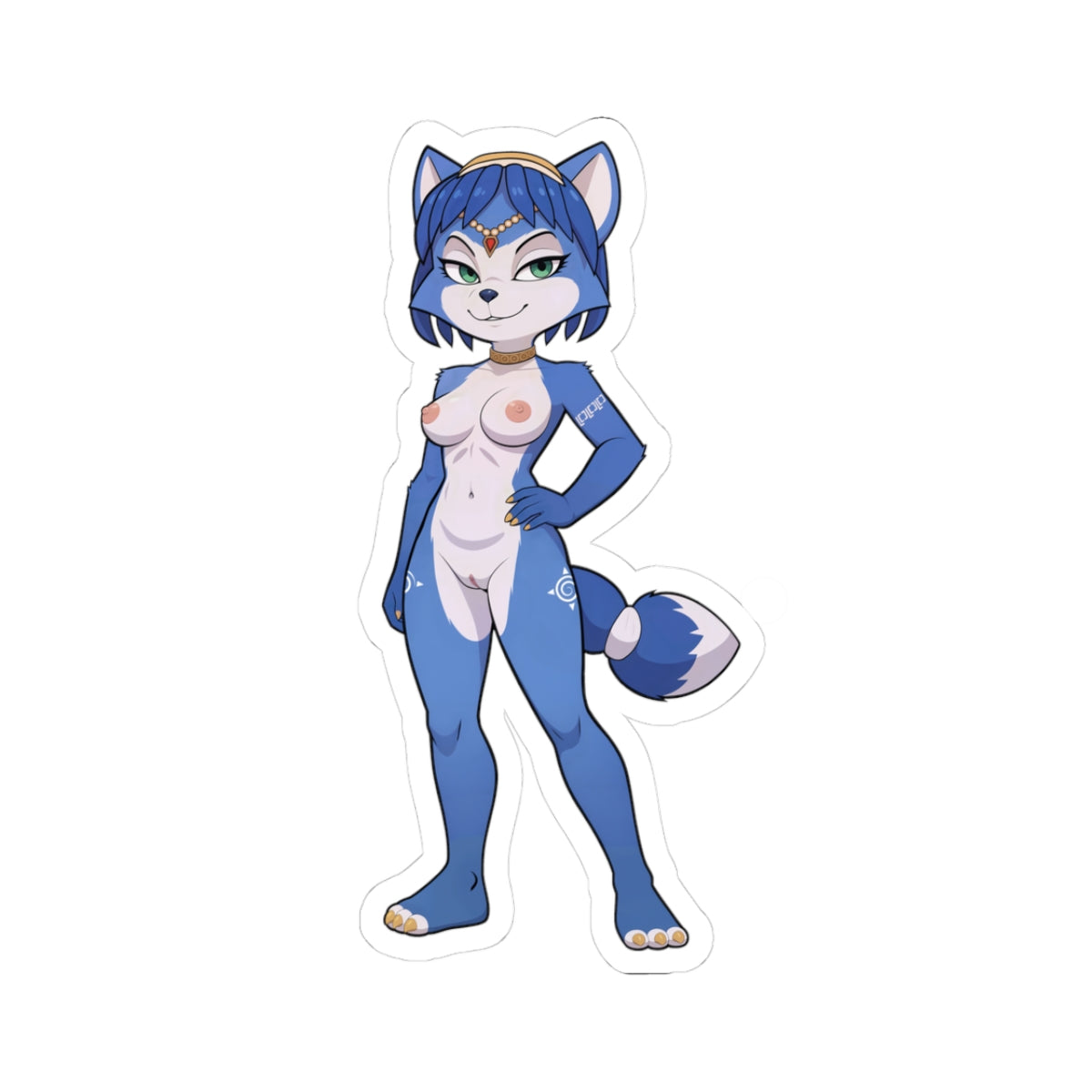 Furry Sticker Naked Fox Furry Anime Stickers