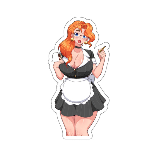 Anime Waitress Cute Kawaii Lewd Ecchi Anime Stickers,Lewd anime Stickers,Anime Girl Sticker,Stunning,Charming,Elegant,Alluring,Adorable,E448