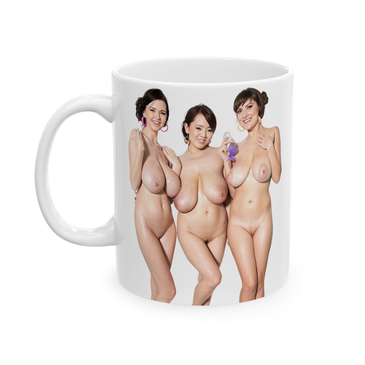 Big Tits Girls Mugs Adult Uncensured Sexy Woemen Nude Naked Pinup Ceramic Mug, (11oz, 15oz)