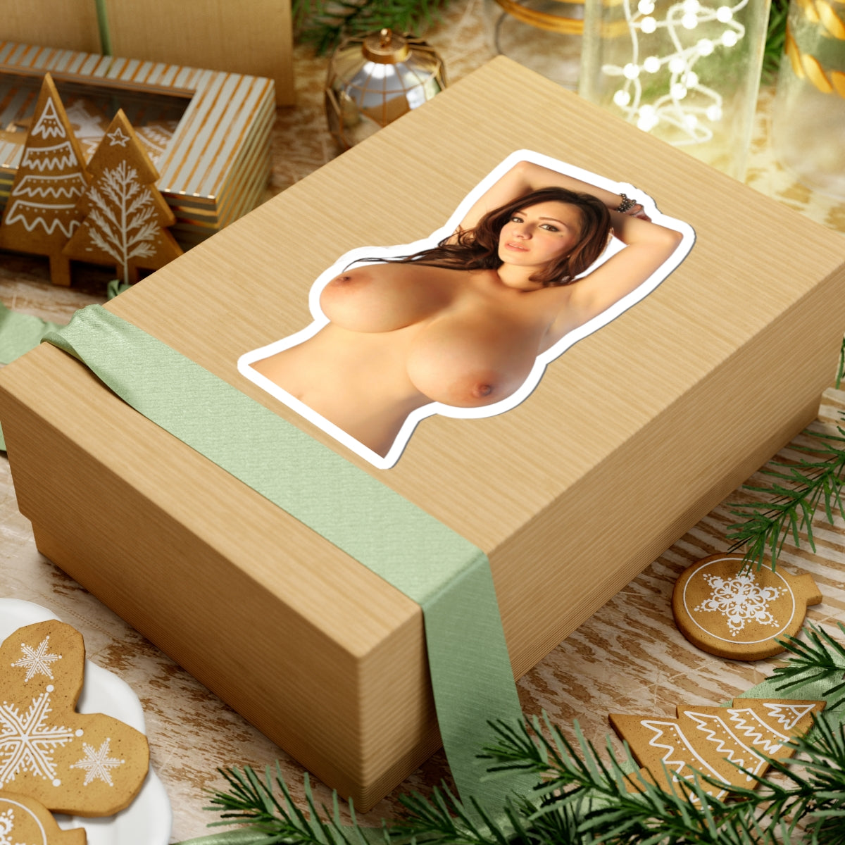 Naked Topless Girl Sticker Big Boobs Model Stickers